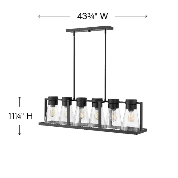 Hinkley Lighting 63306BN-CL Refinery Brushed Nickel Linear Chandelier