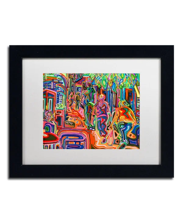 Josh Byer 'Folk' Matted Framed Art - Black 11 x 14