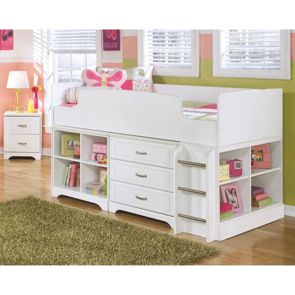 Ashley Lulu Loft Bin Storage in White