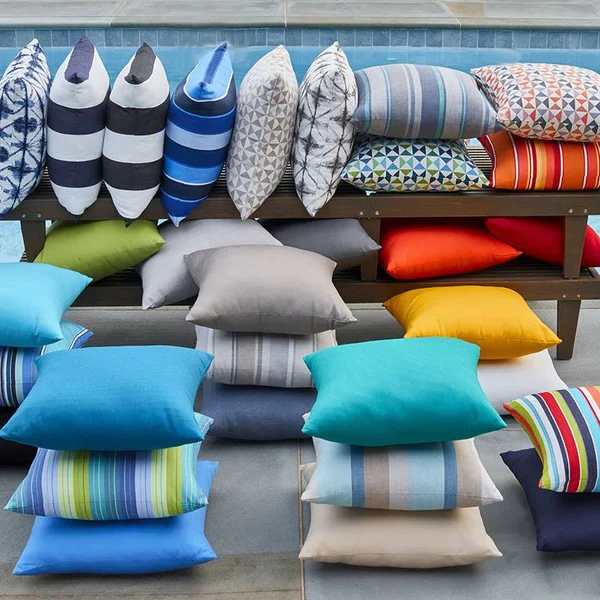 Sunbrella Outdoor Toss Pillows - Blue - One Size, The Company Store