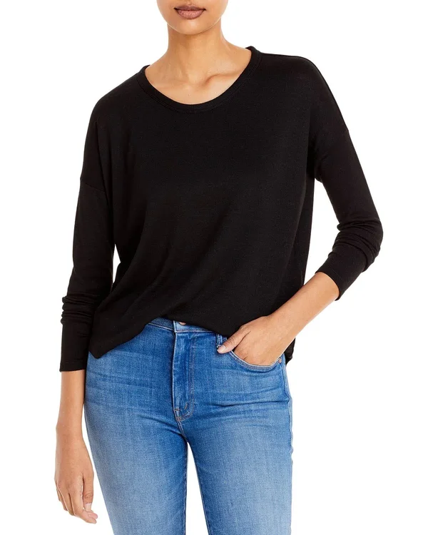 Rag & Bone Hudson Long Sleeve Tee x Small, Black