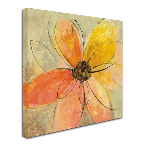 Trademark Art Silvia Vassileva 'Neon Floral II' Gallery Wrapped Canvas Art