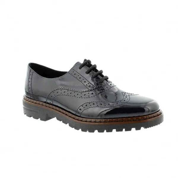 Rieker 54812-45 Ladies Brogue Shoes Dark Blue: EU 40