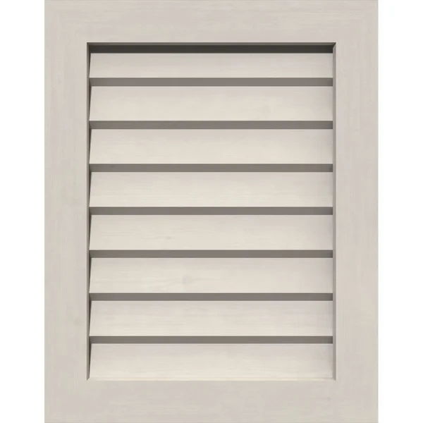 Ekena Millwork GVWVE28X1602SDPPI 28x22W x 16x22H Vertical Gable Vent (33x22W x 21x22H Frame Size): Primed - Non-Functional, Smoot
