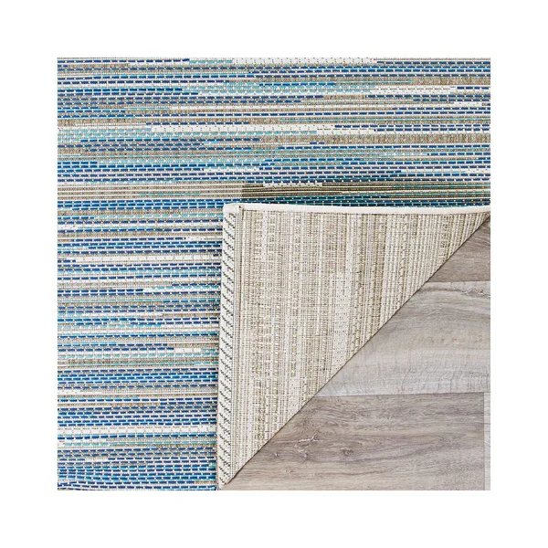 Couristan Monaco Alassio Sand/Azure/Turquoise Area Rug - 5&3x22 x 7&6x22