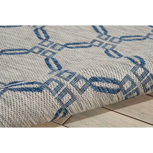 Nourison Garden Party GRD02 Area Rug - Ivory Blue, 6& x 9&