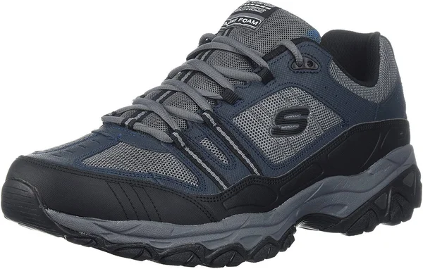 Skechers Men's After Burn Memory Fit Strike Off Sneaker - Navy/Gray