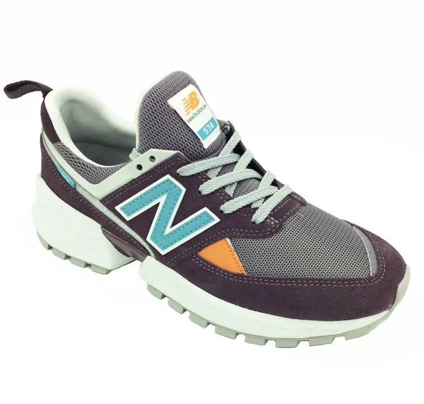 New Balance Men's 574 Sport Shoes Purple with White, Size: 12
