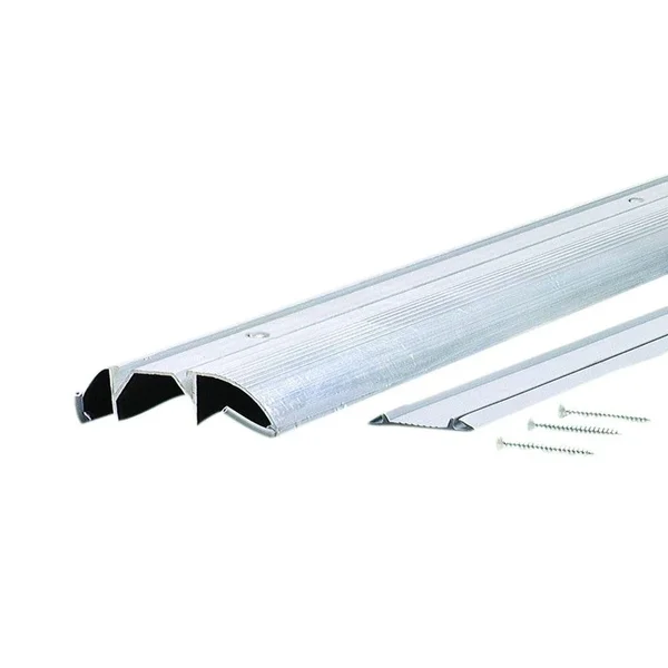 M-D Building Products High 3-3/8 in. x 79-1/2 in. Aluminum Threshold with Vinyl Seal - Gray