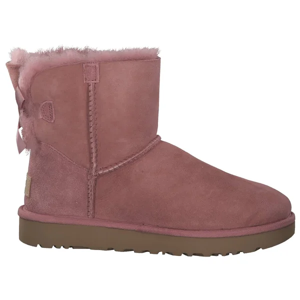Ugg Women's Mini Bailey Bow II Sheepskin Boots - Pink Dawn - UK 5