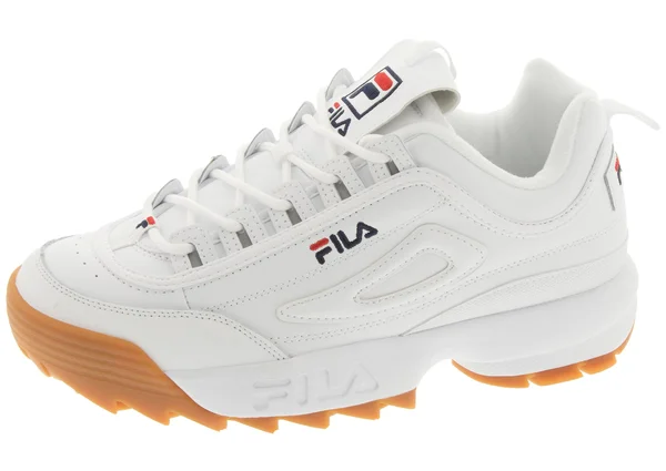 Fila Men's Disruptor II Premium Shoes White, Navy, Gum 12