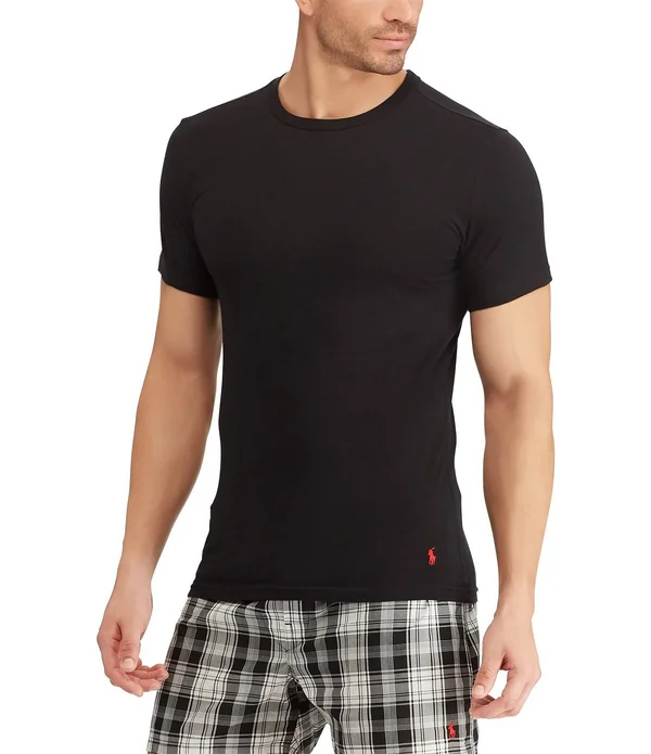 Polo Ralph Lauren Slim Fit Cotton T-Shirt 3-Pack - Men's, Size: XL, Black