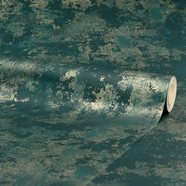 I Love Wallpaper Green Geneva Metallic Wallpaper Emerald, Gold