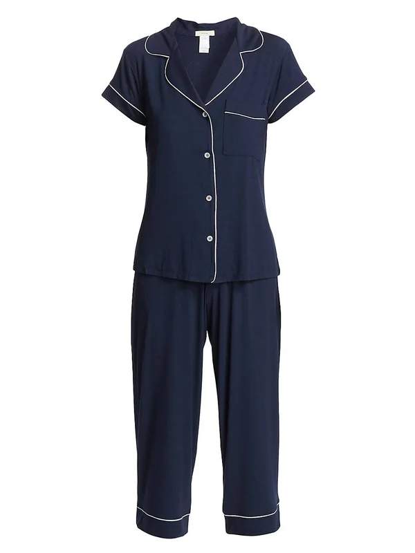 Eberjey Gisele Short Sleeve Crop PJ Set