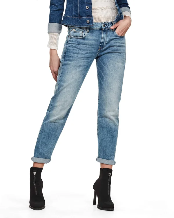 G-Star Raw Women Kate Boyfriend Jeans Medium Blue Size 18-32