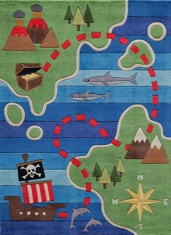 Momeni Lil Mo Whimsy Area Rug - Multi, 5& x 7&