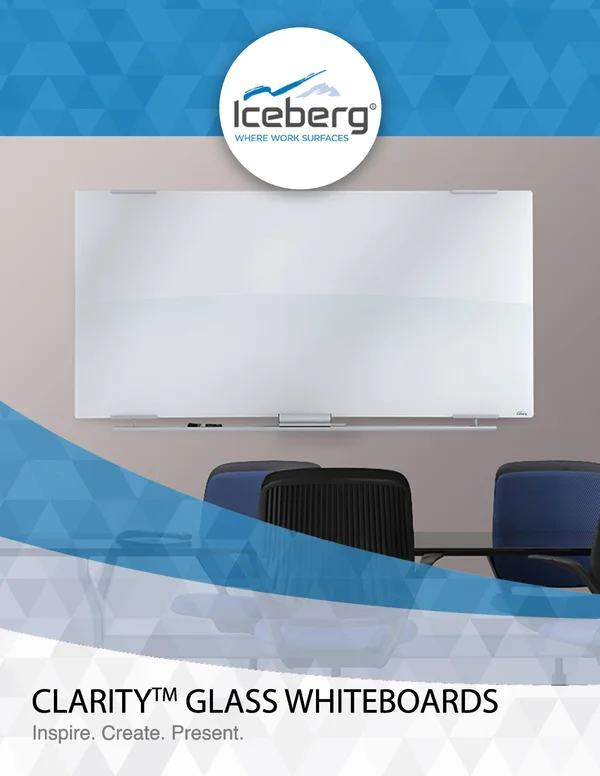 Iceberg 31194 42 x 74 in. Clarity Magnetic Glass Dry Erase Board