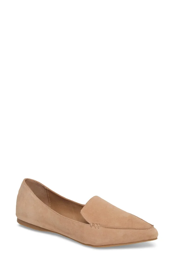 Steve Madden Women's Feather Loafer, Size: 6, Camel Suede