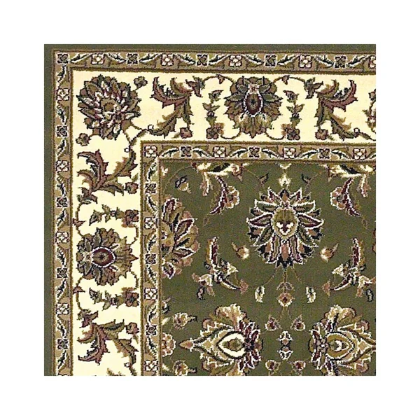Kas Cambridge 7314 Green/Ivory Kashan Area Rug - 7&7x22 x 10&10x22