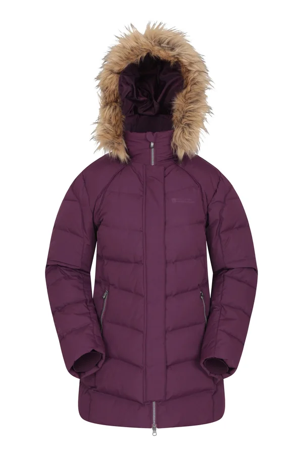 Mountain Warehouse Isla II Womens Down Jacket - Purple - Size 0
