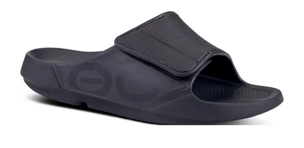 OOFOS Men's OOahh Sport Flex Recovery Sandal Size 15 in Matte Black