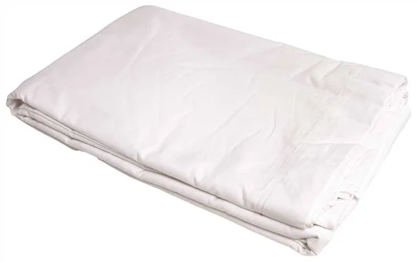 Ganesh Mills 3572204 T200 Percale Hotel Flat Full Bed Sheets White with Blue Thread 81 x 108 in. - 12 per Case