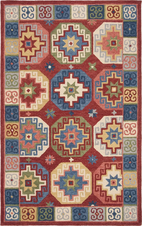 Safavieh Aspen Rug Collection APN802Q - Red, Blue - 8' x 10'