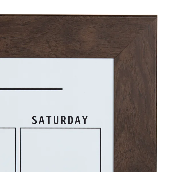 29x22 x 23x22 Beatrice Framed Magnetic Dry Erase Monthly Calendar Brown - DesignOvation