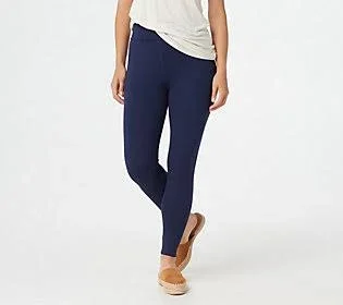 Logo Layers by Lori Goldstein Reg. Knit Pull-On Leggings - Size X-Small, Dark Tide Blue