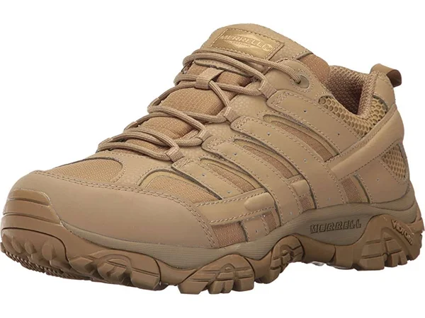 Merrell Men's Moab 2 Tactical Shoe Wide Width, Size: 7.5, Coyote