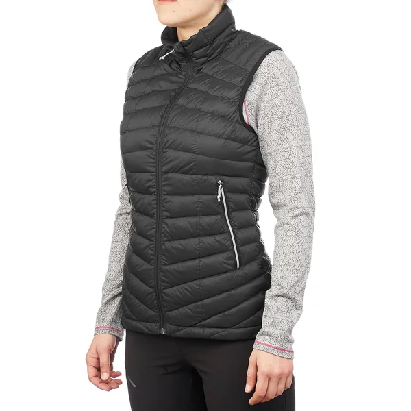 Women's Mountain Backpacking Full Down Vest Black, Xs, 8397279