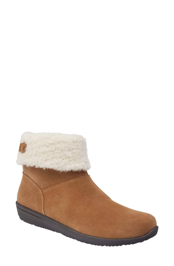 Women's Vionic Ruth Ankle Bootie - Adult, Size: 11, Wheat Suede