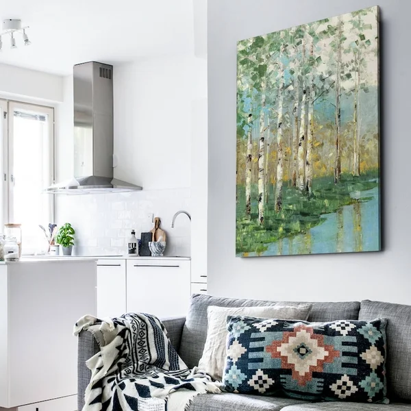 Birch Reflections I - Premium Gallery Wrapped Canvas - 24x32