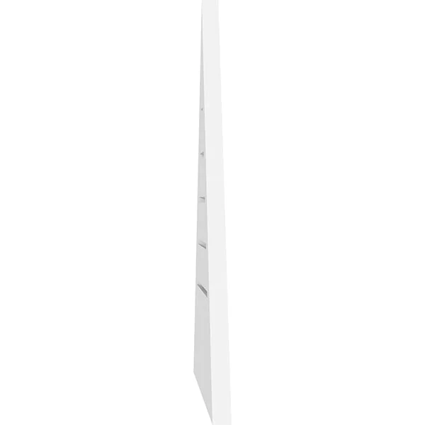 Ekena Millwork GVPTR72X3001SF 72x22W x 30x22H Triangle Surface Mount PVC Gable Vent 10/12 Pitch: Functional - w/ 3-1/2x22W x 1x22