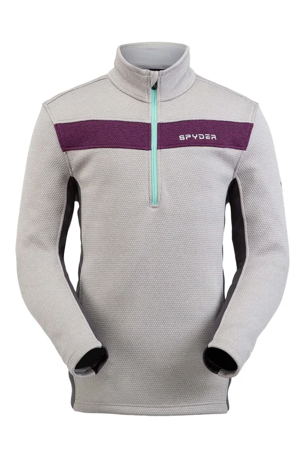 Spyder Men S Encore Half Zip Fleece Jacket Alloy Medium