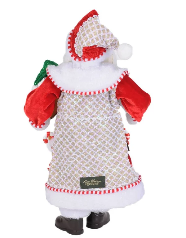Karen Didion Originals Whimsical Gingerbread Santa Figurine, 19 Inches