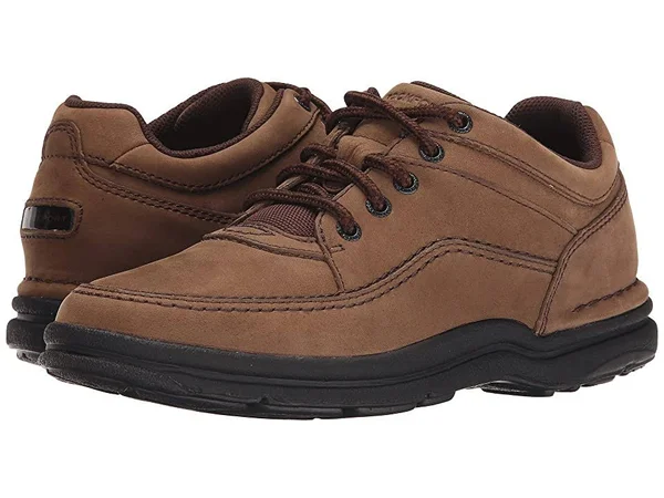 Rockport World Tour Classic Walking Shoes, Men's, Chocolate Nubuck, Size: 6