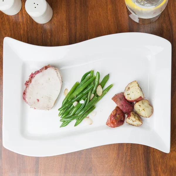 CAC China MIA-14 Miami Rectangular Porcelain Platter 13-1/2x22