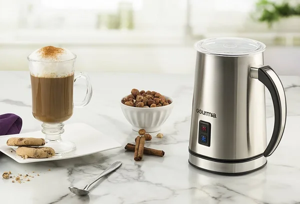 Gourmia GMF225 Cordless Electric Milk Frother & Heater for Extra Foamy Latte &