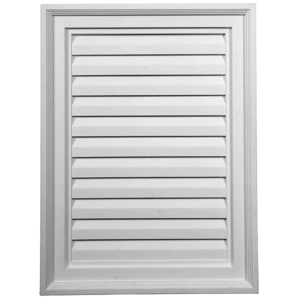 18x22W x 19x22H Vertical Urethane Gable Vent Louver, Non-Functional