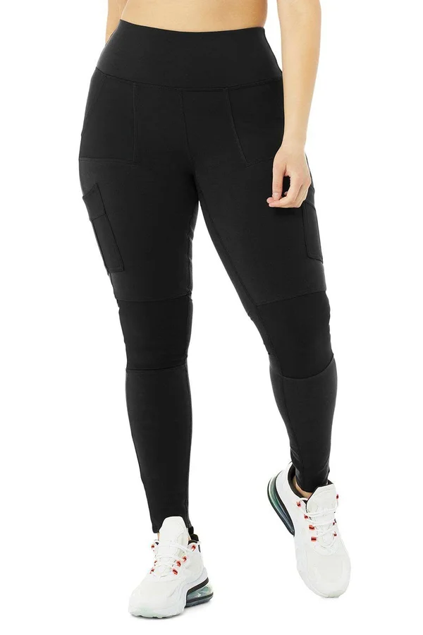 Alo Yoga High-Waist Cargo Leggings - Black, Women's, Xs