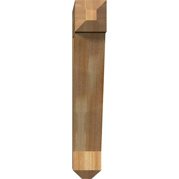 6x22W x 28x22D x 36x22H Traditional Craftsman Rough Sawn Bracket - Western Red Cedar