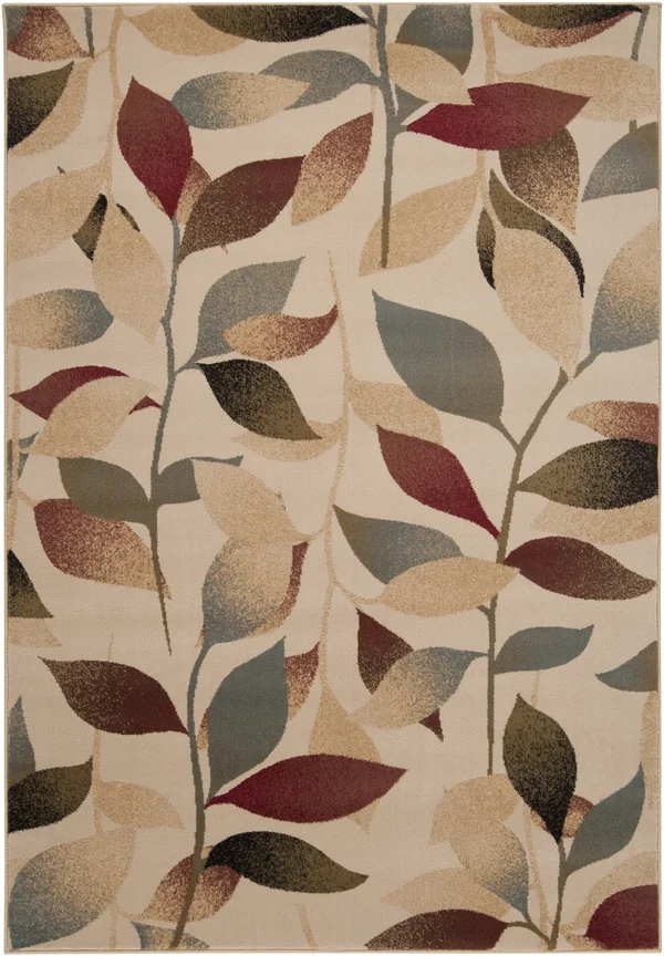 Transitional BHS-0058098 Turkish Poly Beige Floral Rug, 10' x 13'