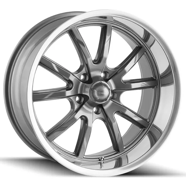 Ridler 650 Grey/Polished Lip 18x8 5-120.65 0mm 83.82Mm