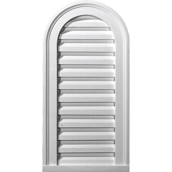 16x22W x 23x22H Cathedral Urethane Gable Vent Louver - Non-Functional