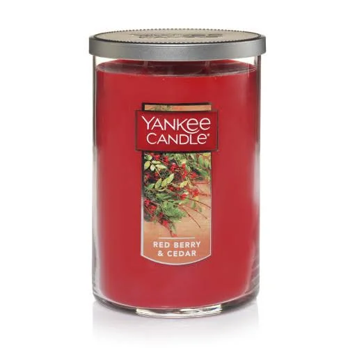 Yankee Candle Red Berry & Cedar Large 2-Wick Tumbler Candle - Festive Scent