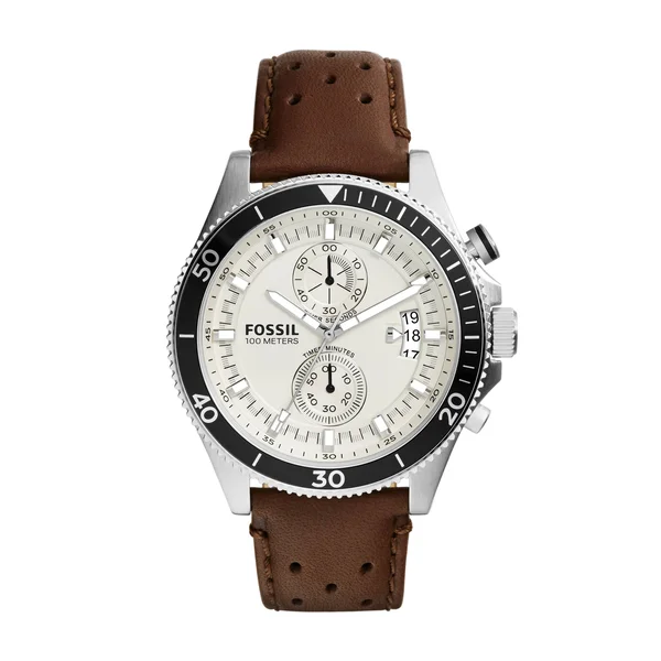 Fossil Men S ch2943 Wakefield Chronograph Leather Watch - Brown