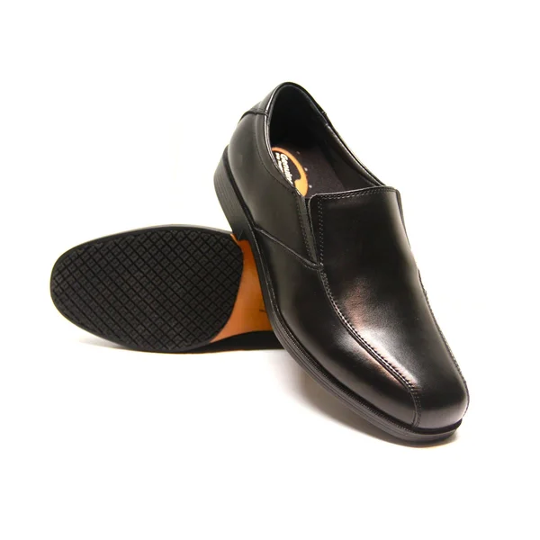 Men's Genuine Grip Footwear Slip-Resistant Slip-On Dress - Size: 8.5, Black