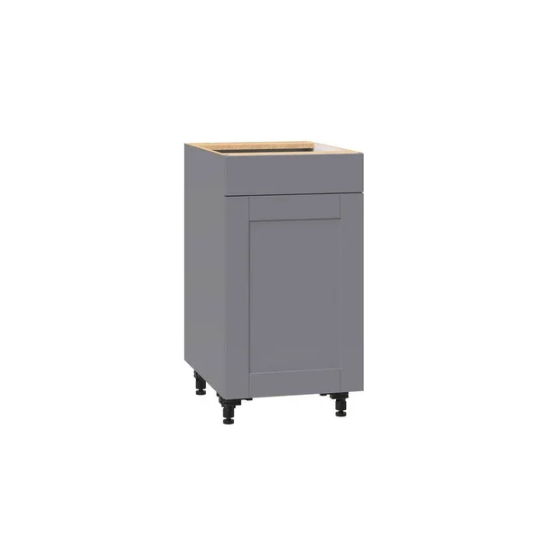 J Collection Shaker Assembled 18x34.5x24 in. Base Cabinet with Metal Drawer Box in Gray
