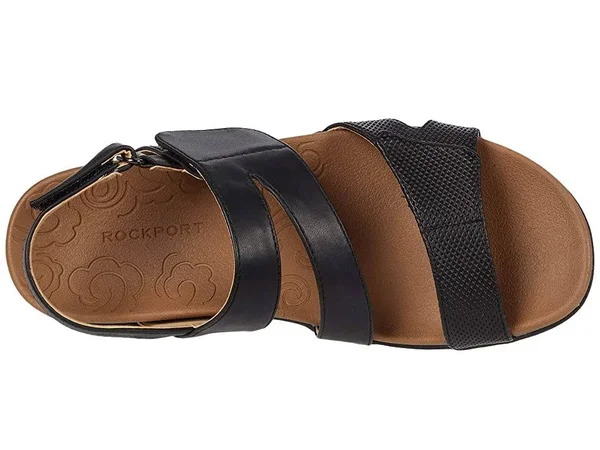 Women's Rockport Ridge Sandal - Black - Size 9.5